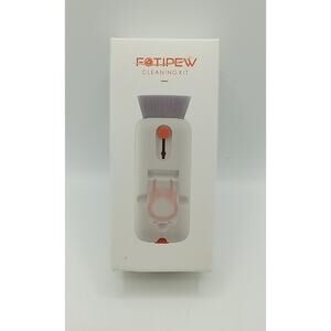 Keyboard Compact 11 in 1 Cleaning Kit with Phone Stand Orange/White